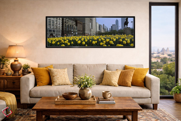تابلو دکوراتیو Grant Park, South Michigan Avenue, Chicago, Cook County… اثر پانورامیک ایمجز - D6B