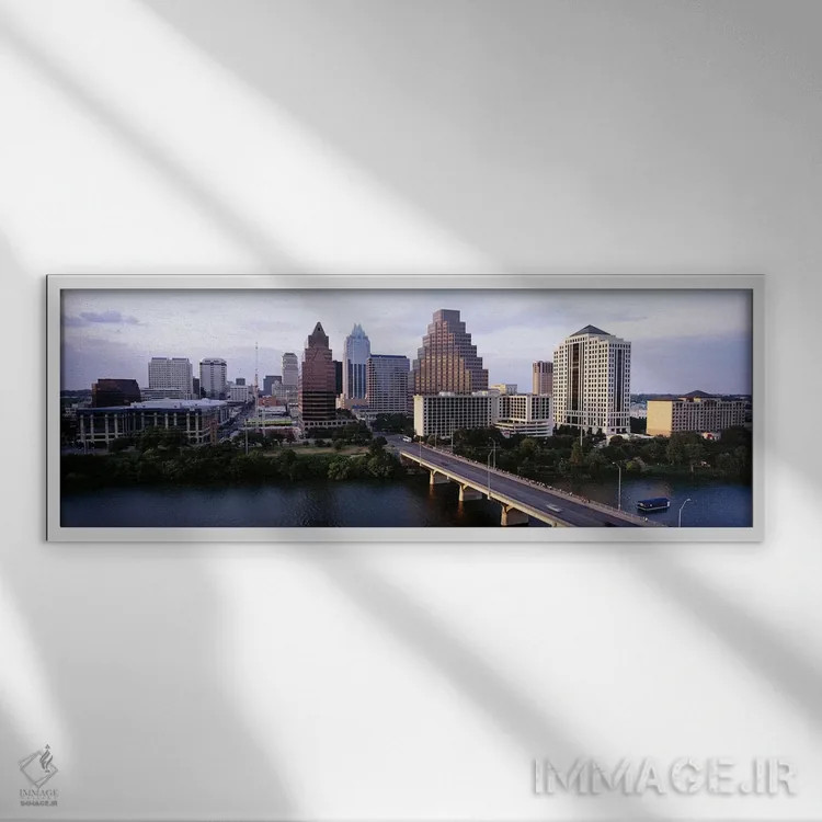 تابلو دکوراتیو Lady Bird Lake, Colorado River, Austin, Travis County… اثر پانورامیک ایمجز - نمای قابدار سفید