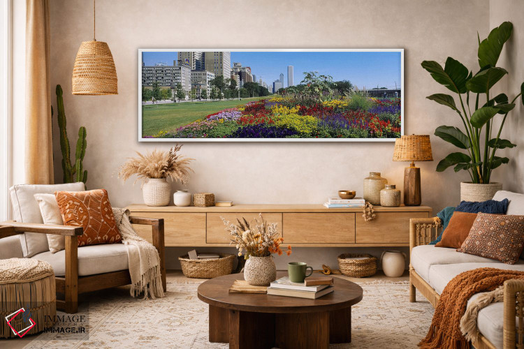 تابلو دکوراتیو Welcome Garden, Grant Park, Michigan Avenue, Roosevelt… اثر پانورامیک ایمجز - D2W