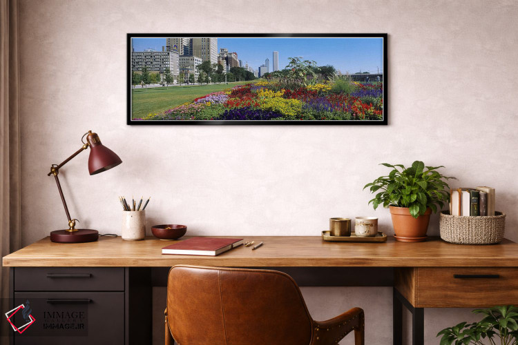 تابلو دکوراتیو Welcome Garden, Grant Park, Michigan Avenue, Roosevelt… اثر پانورامیک ایمجز - D3B