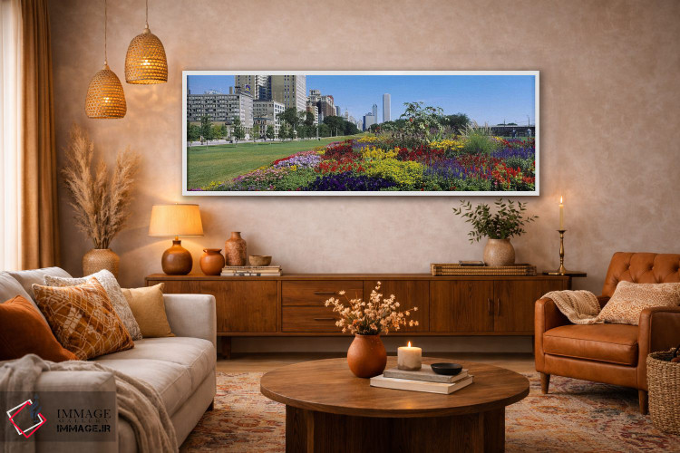 تابلو دکوراتیو Welcome Garden, Grant Park, Michigan Avenue, Roosevelt… اثر پانورامیک ایمجز - D4W