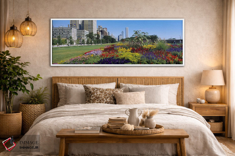 تابلو دکوراتیو Welcome Garden, Grant Park, Michigan Avenue, Roosevelt… اثر پانورامیک ایمجز - D5W