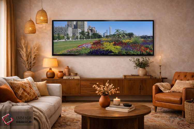 تابلو دکوراتیو Welcome Garden, Grant Park, Michigan Avenue, Roosevelt… اثر پانورامیک ایمجز - D6B