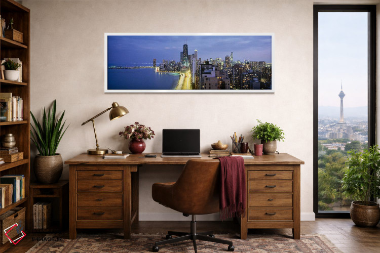 تابلو دکوراتیو Lake Shore Drive, Chicago, Cook County, Illinois, USA,آ… اثر پانورامیک ایمجز - D1W