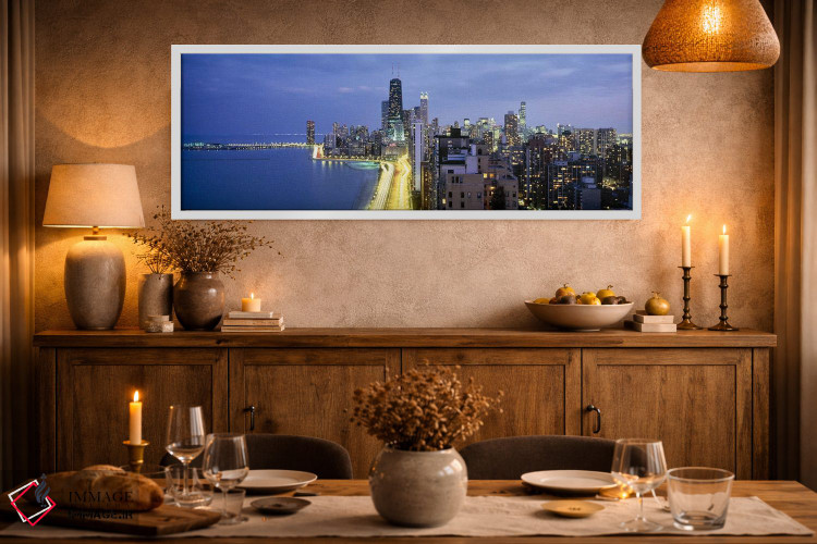 تابلو دکوراتیو Lake Shore Drive, Chicago, Cook County, Illinois, USA,آ… اثر پانورامیک ایمجز - D2W