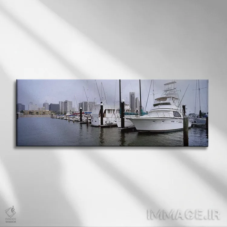 تابلو دکوراتیو Corpus Christi, Texas, USA,قایق های بادبانی در بندر با… اثر پانورامیک ایمجز - نمای روبهرو روی دیوار