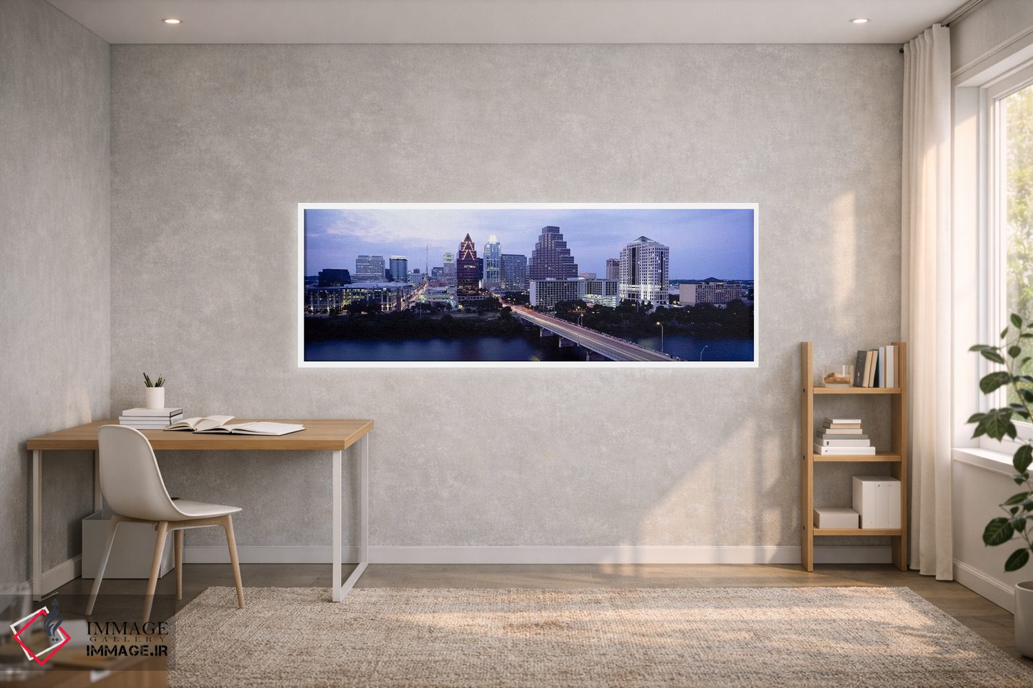 تابلو دکوراتیو Town Lake, Colorado River, Austin, Texas, USA,پل روی در… اثر پانورامیک ایمجز - D1W