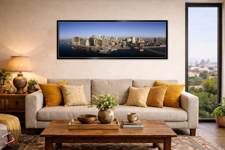 تابلو دکوراتیو Manhattan, New York City, New York State, USA,نمای هوای… اثر پانورامیک ایمجز - D6B