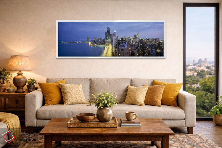تابلو دکوراتیو Lake Shore Drive, Chicago, Cook County, Illinois, USA,آ… اثر پانورامیک ایمجز - D5W