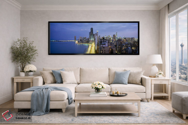 تابلو دکوراتیو Lake Shore Drive, Chicago, Cook County, Illinois, USA,آ… اثر پانورامیک ایمجز - D6B