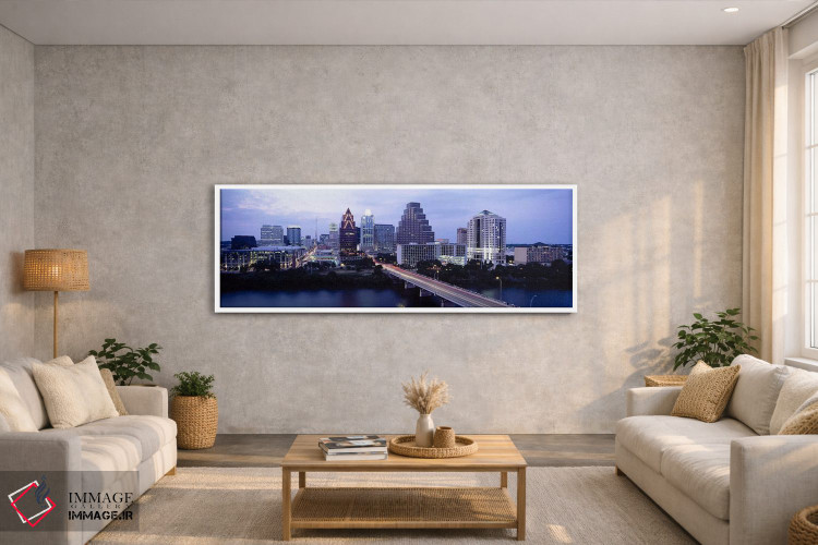 تابلو دکوراتیو Town Lake, Colorado River, Austin, Texas, USA,پل روی در… اثر پانورامیک ایمجز - D2W