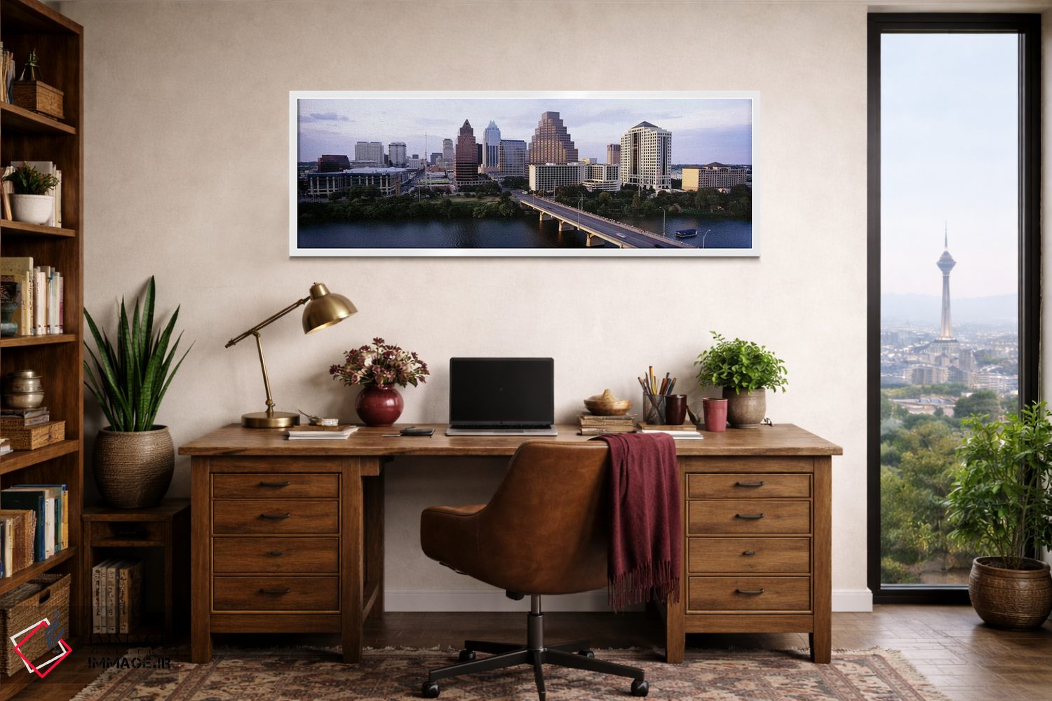 تابلو دکوراتیو Lady Bird Lake, Colorado River, Austin, Travis County… اثر پانورامیک ایمجز - D2W