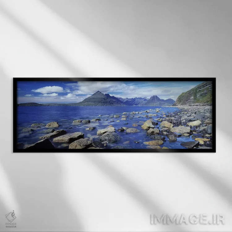تابلو دکوراتیو Isle Of Skye, Highlands, Scotland,نمای کویلین از الگول… اثر پانورامیک ایمجز - نمای قابدار مشکی