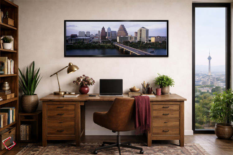 تابلو دکوراتیو Lady Bird Lake, Colorado River, Austin, Travis County… اثر پانورامیک ایمجز - D3B
