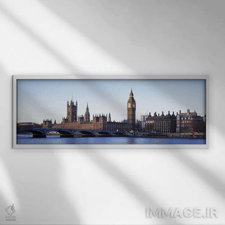 تابلو دکوراتیو London, England, United Kingdom,ساختمان های دولتی در ام… اثر پانورامیک ایمجز - نمای قابدار سفید