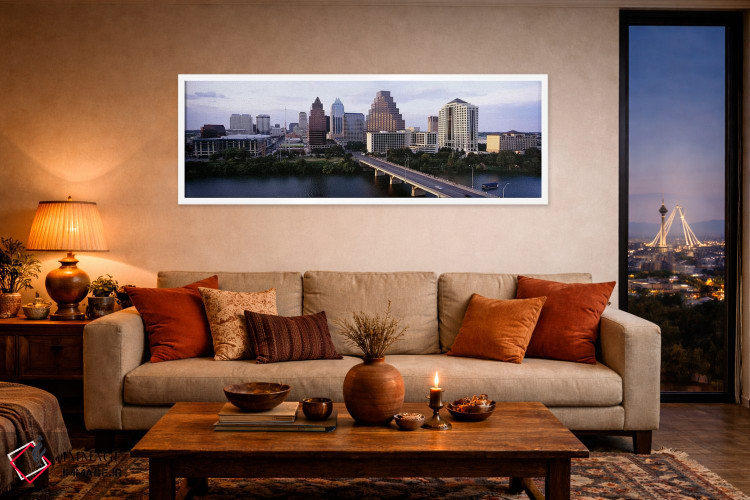 تابلو دکوراتیو Lady Bird Lake, Colorado River, Austin, Travis County… اثر پانورامیک ایمجز - D4W