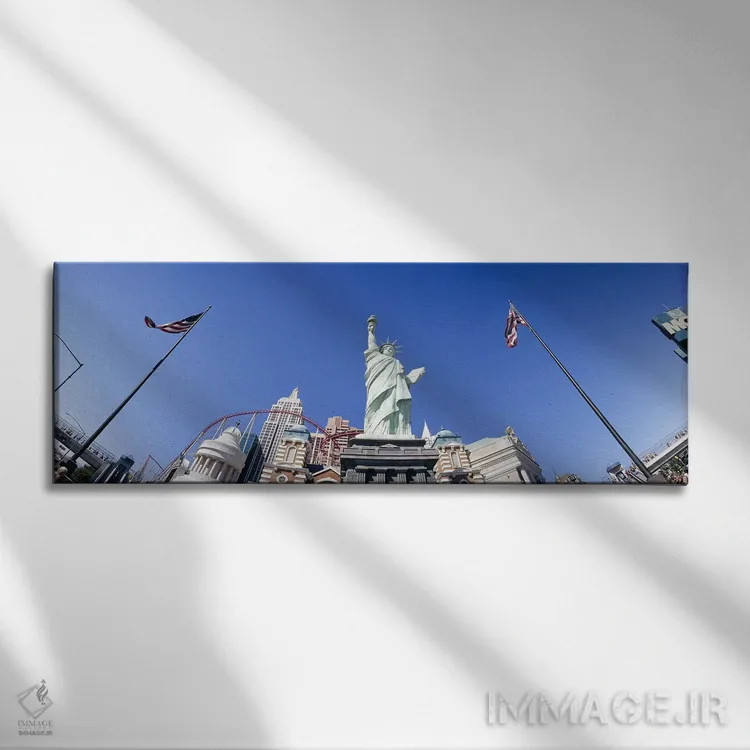 تابلو دکوراتیو Replica Statue Of Liberty, Las Vegas, Clark County, Nev… اثر پانورامیک ایمجز - نمای روبهرو روی دیوار