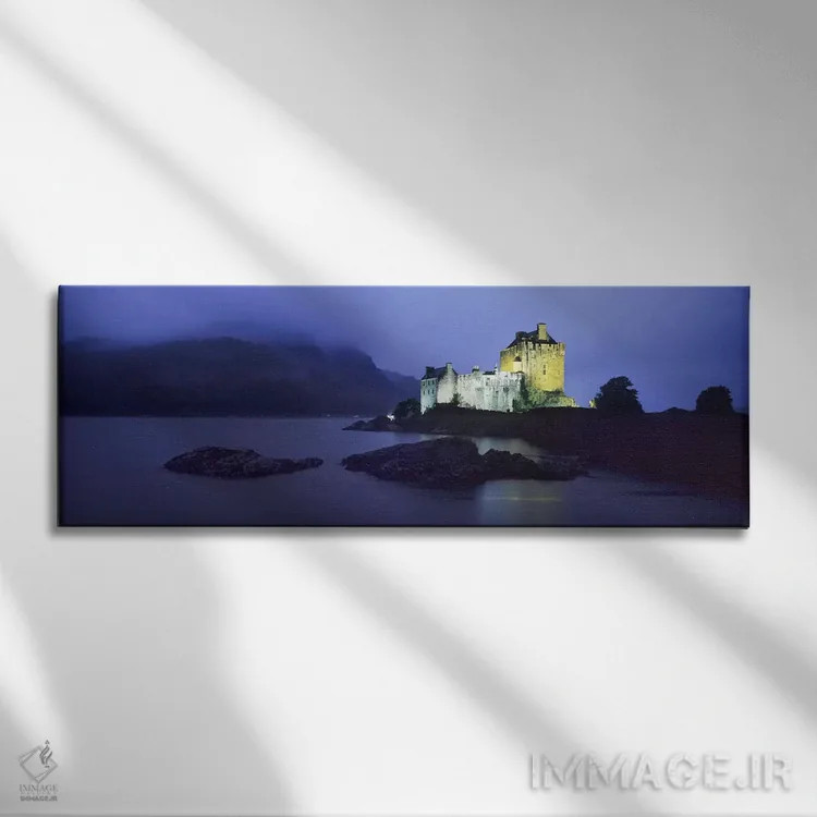 تابلو دکوراتیو Loch Duich, Dornie, Highlands Region, Scotland,قلعه روش… اثر پانورامیک ایمجز - نمای روبهرو روی دیوار