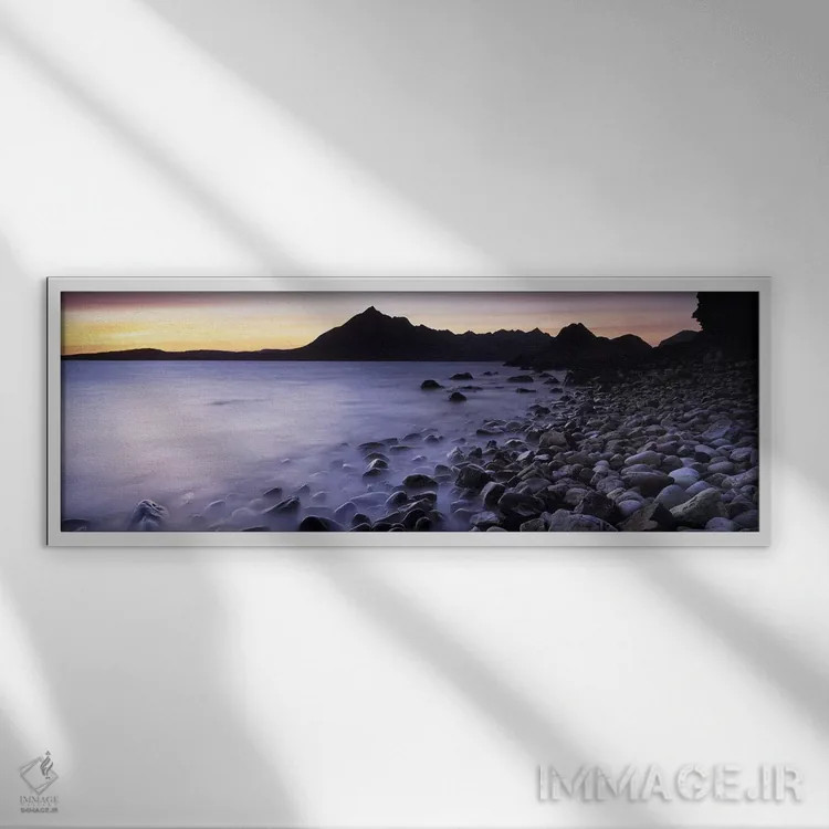تابلو دکوراتیو Elgol Beach, Elgol, looking towards Cuillin Hills, Isle… اثر پانورامیک ایمجز - نمای قابدار سفید