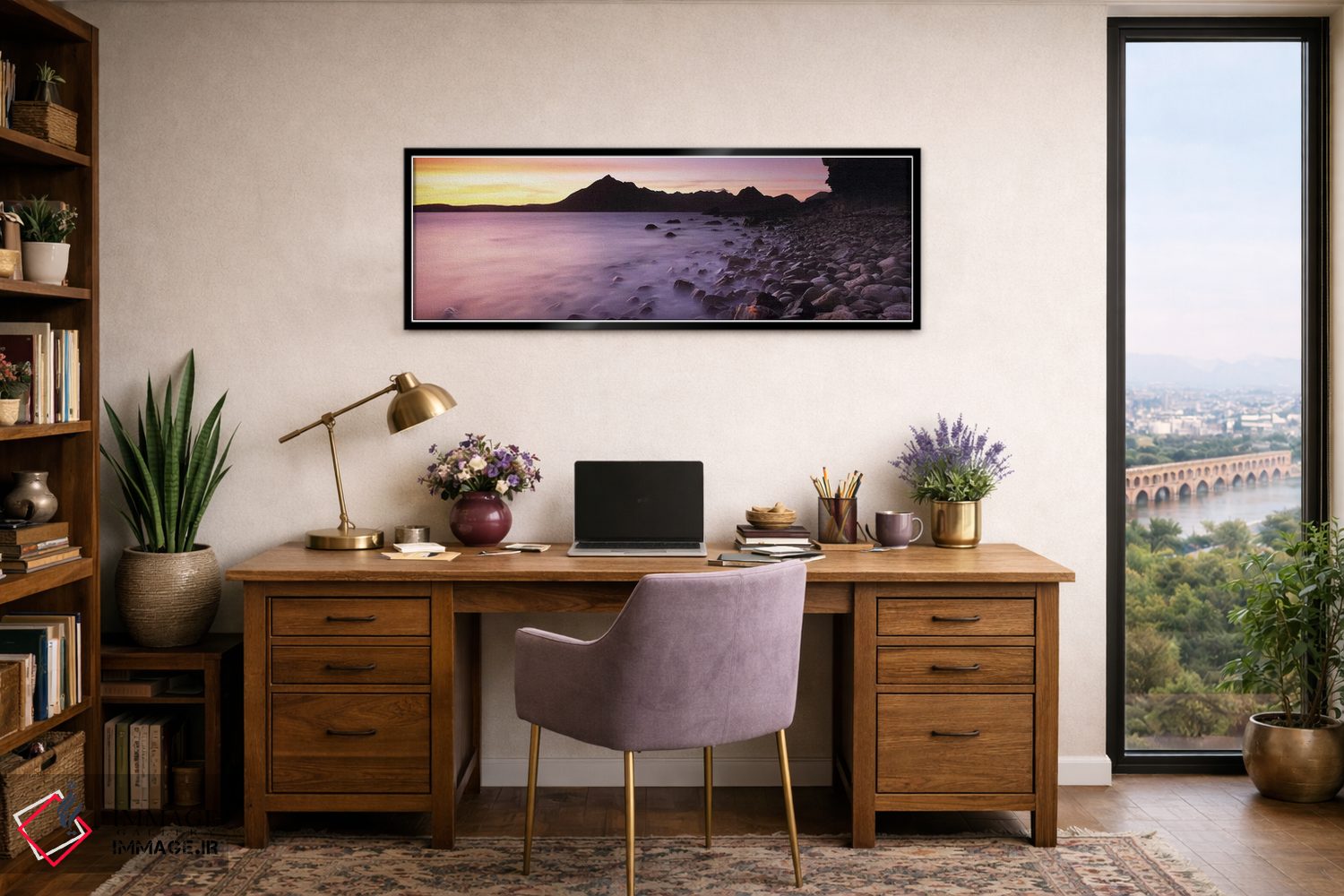 تابلو دکوراتیو Isle Of Skye, Highlands, Scotland,تصویر سیلوئت رشته کوه… اثر پانورامیک ایمجز - D2B