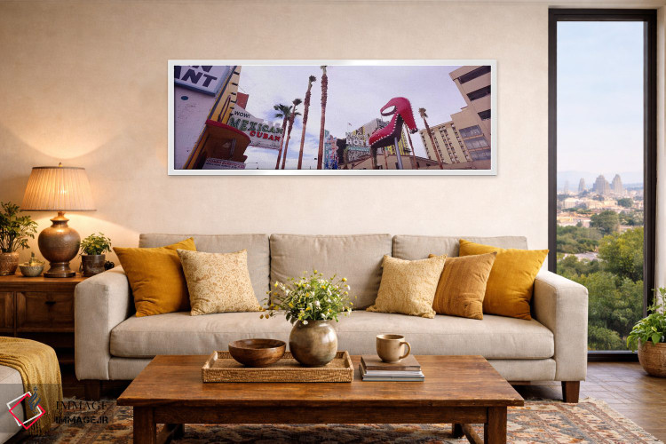 تابلو دکوراتیو Fremont Street, Las Vegas, Clark County, Nevada, USA,نم… اثر پانورامیک ایمجز - D3W