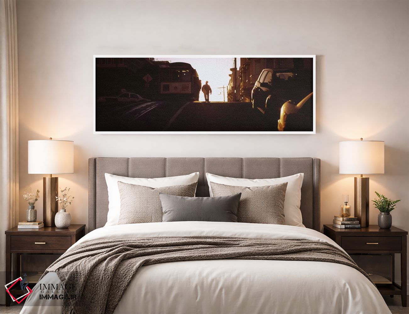 تابلو دکوراتیو San Francisco, California, USA,واگن کابلی روی ریل ها در… اثر پانورامیک ایمجز - D3W