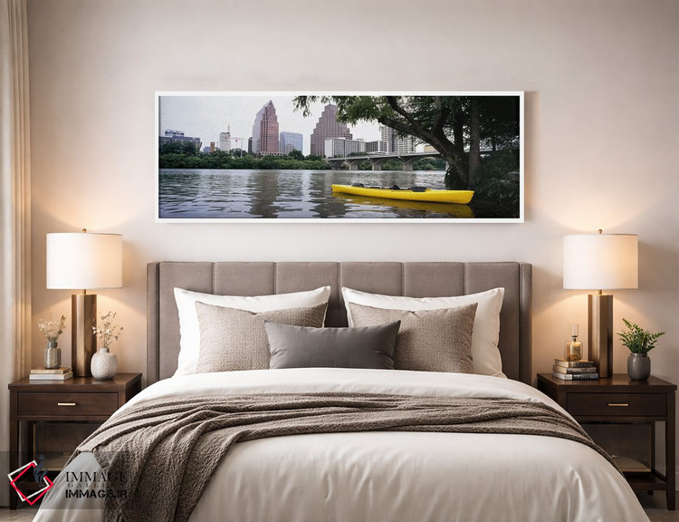 تابلو دکوراتیو Colorado River, Austin, Travis County, Texas, USA,کایاک… اثر پانورامیک ایمجز - D4W
