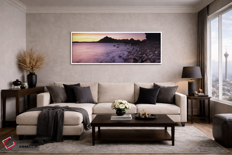 تابلو دکوراتیو Isle Of Skye, Highlands, Scotland,تصویر سیلوئت رشته کوه… اثر پانورامیک ایمجز - D4W
