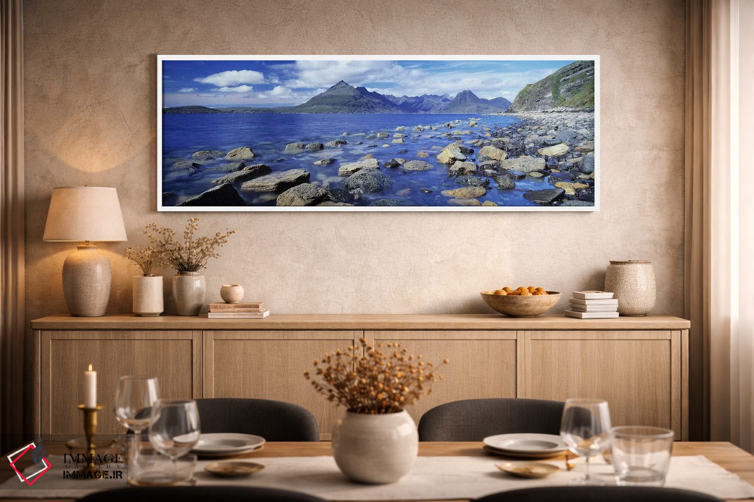 تابلو دکوراتیو Isle Of Skye, Highlands, Scotland,نمای کویلین از الگول… اثر پانورامیک ایمجز - D2W