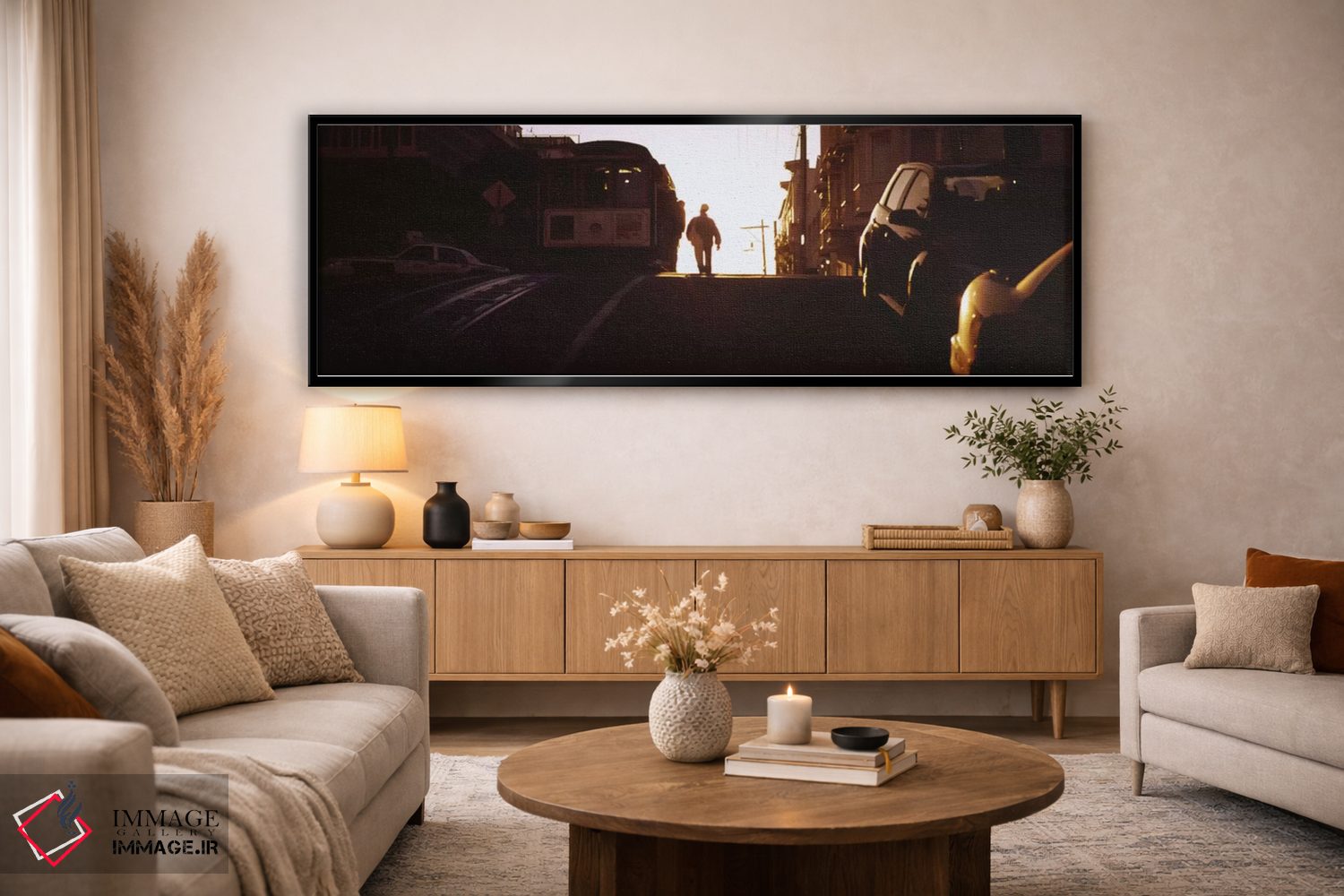 تابلو دکوراتیو San Francisco, California, USA,واگن کابلی روی ریل ها در… اثر پانورامیک ایمجز - D5B