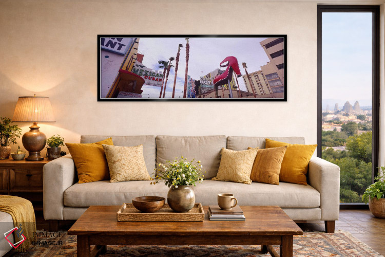 تابلو دکوراتیو Fremont Street, Las Vegas, Clark County, Nevada, USA,نم… اثر پانورامیک ایمجز - D6B