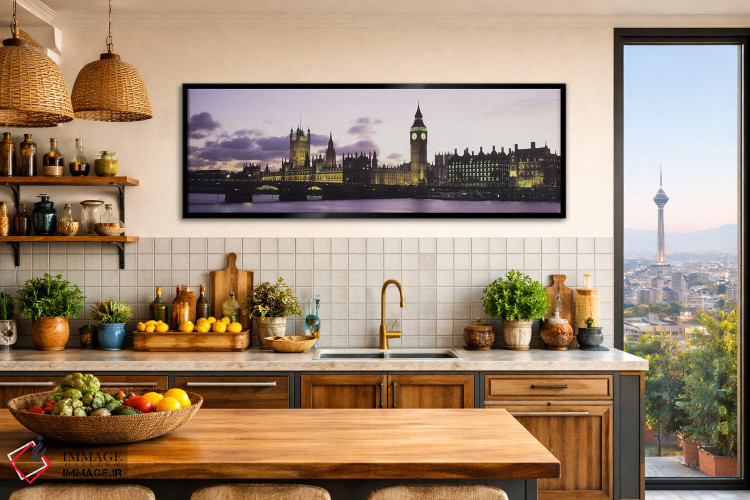 تابلو دکوراتیو Houses of Parliament, Thames River, City of Westminster… اثر پانورامیک ایمجز - D2B