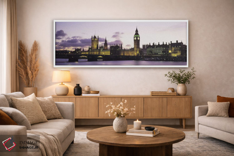 تابلو دکوراتیو Houses of Parliament, Thames River, City of Westminster… اثر پانورامیک ایمجز - D3W