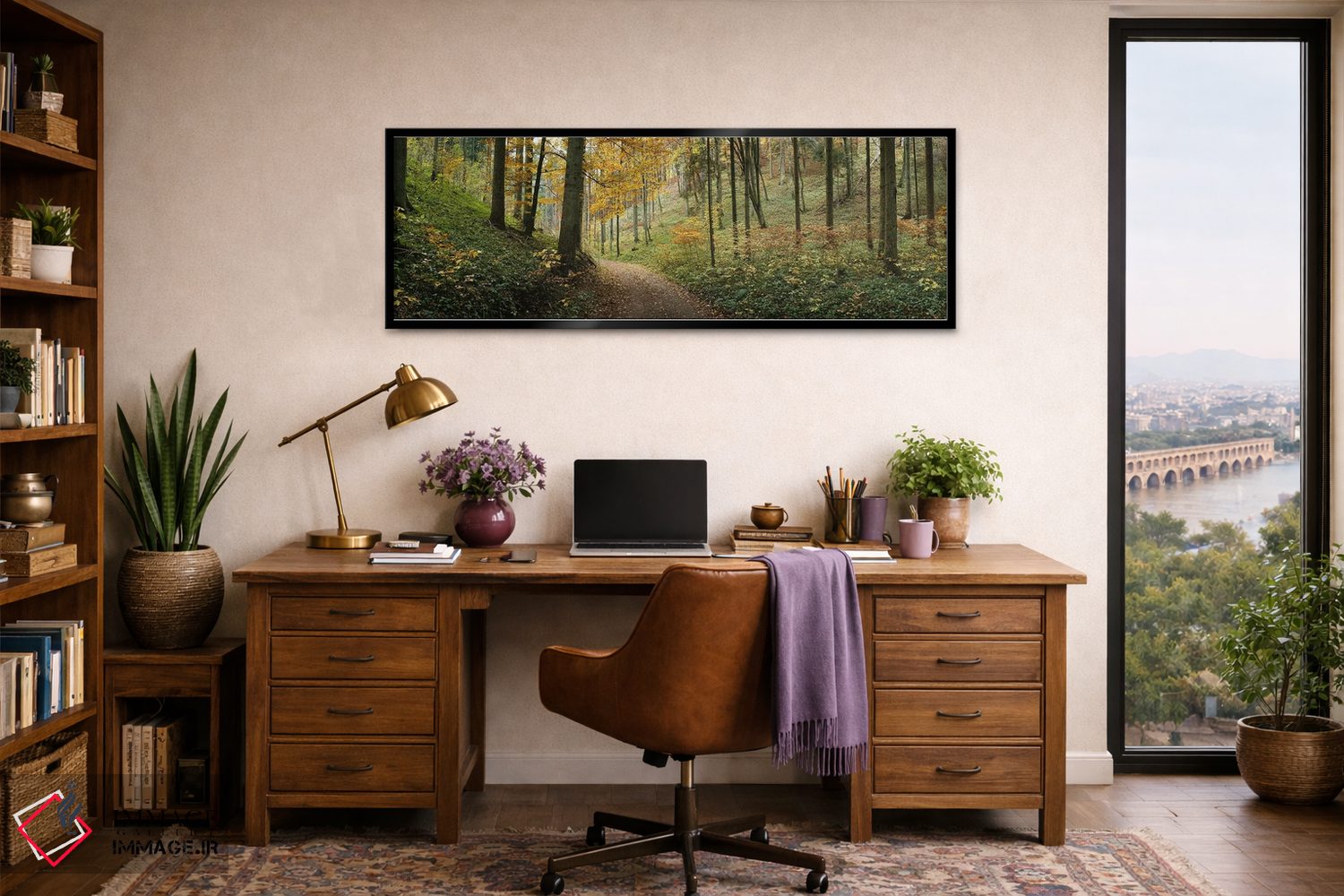 تابلو دکوراتیو Baden-Wurttemberg, Germany,جاده ای میان چشم انداز جنگل… اثر پانورامیک ایمجز - D4B