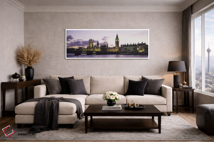 تابلو دکوراتیو Houses of Parliament, Thames River, City of Westminster… اثر پانورامیک ایمجز - D4W