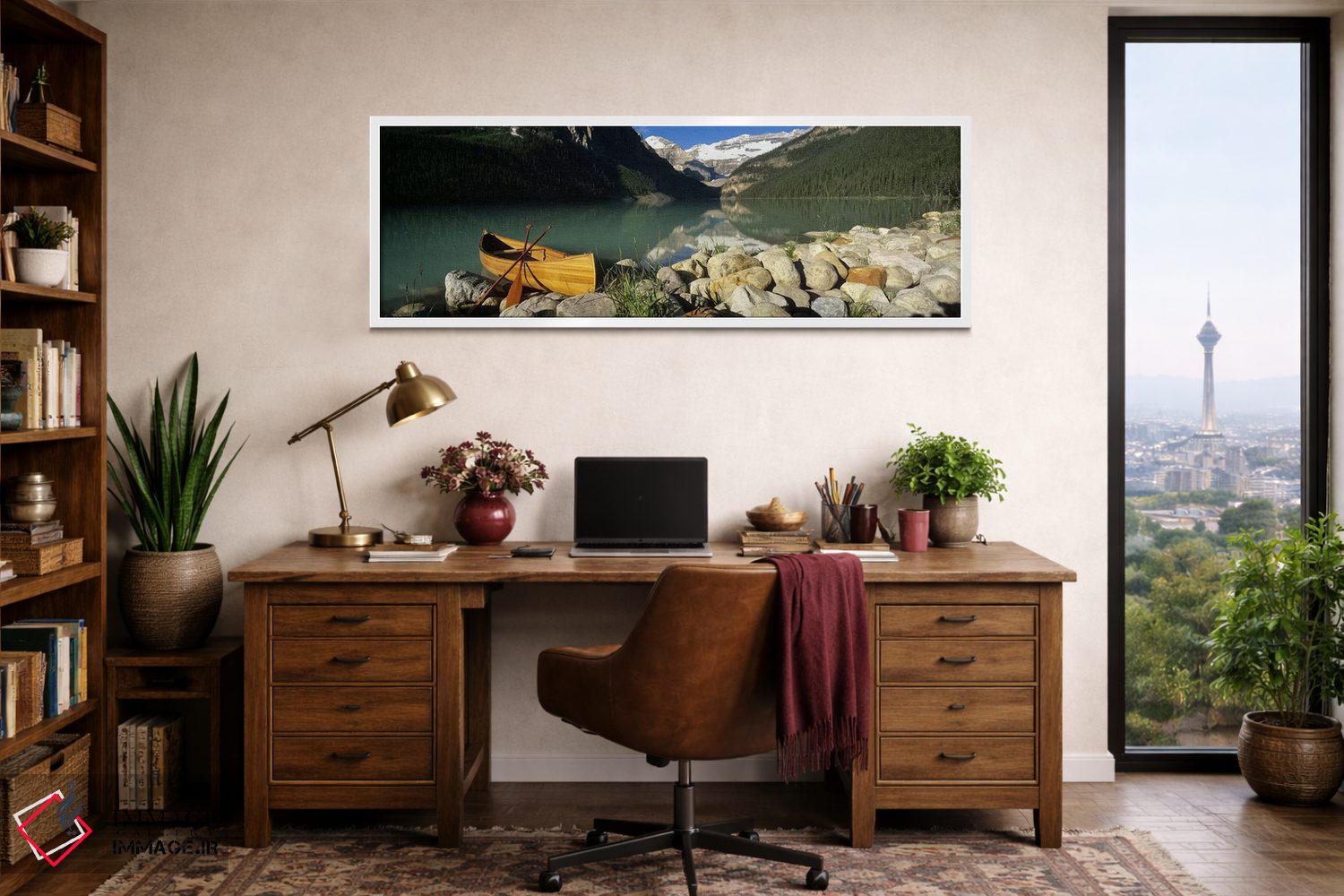 تابلو دکوراتیو Lake Louise, Banff National Park, Alberta, Canada,قایق… اثر پانورامیک ایمجز - D1W