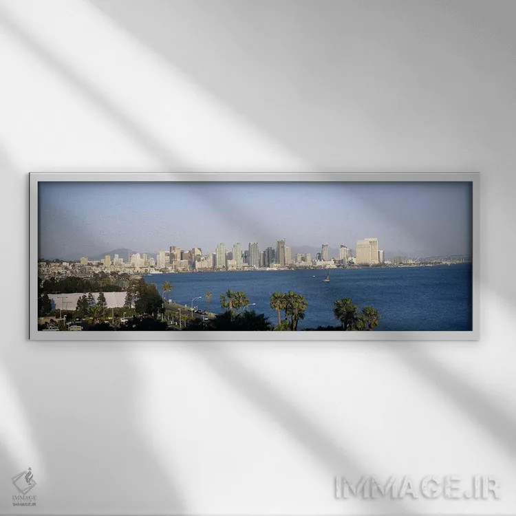 تابلو دکوراتیو San Diego, San Diego Bay, San Diego County, California… اثر پانورامیک ایمجز - نمای قابدار سفید