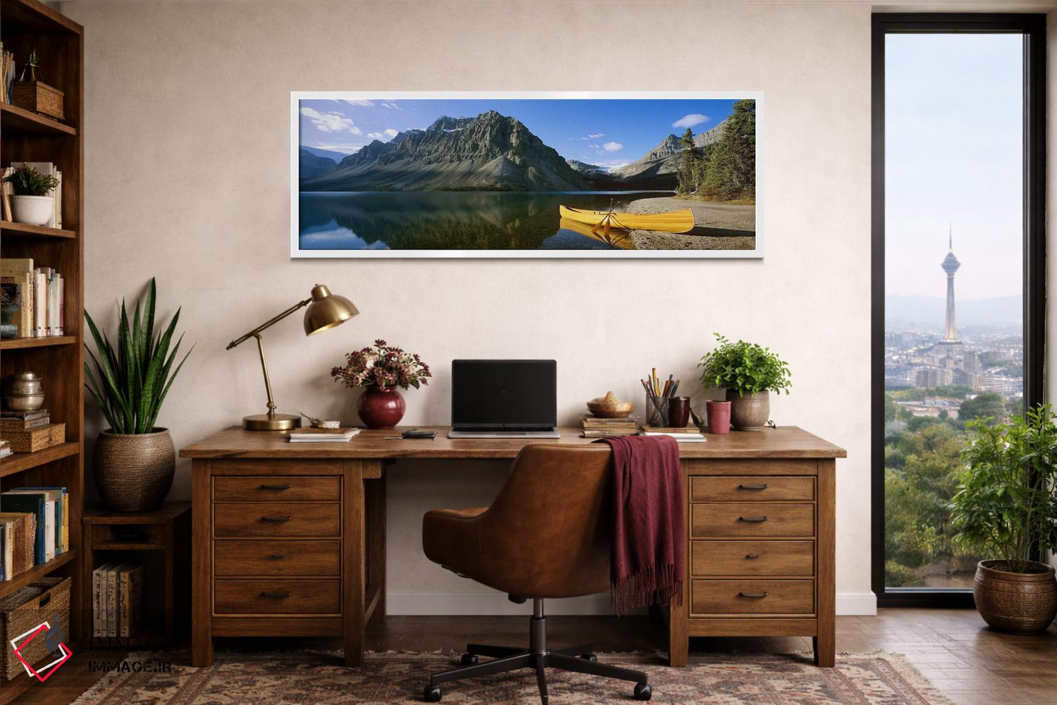 تابلو دکوراتیو Banff National Park, Alberta, Canada,کوه کراوفوت با یک… اثر پانورامیک ایمجز - D1W