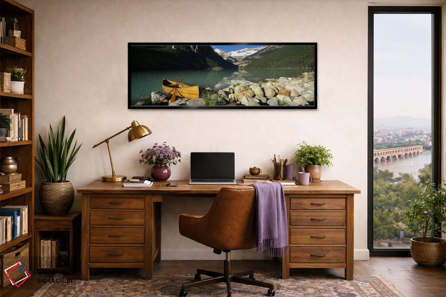 تابلو دکوراتیو Lake Louise, Banff National Park, Alberta, Canada,قایق… اثر پانورامیک ایمجز - D2B