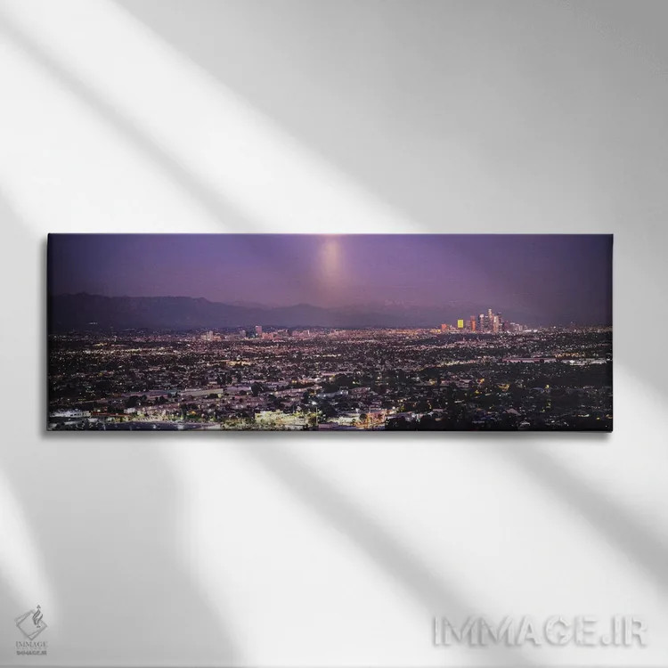 تابلو دکوراتیو Hollywood, San Gabriel Mountains, City Of Los Angeles… اثر پانورامیک ایمجز - نمای روبهرو روی دیوار