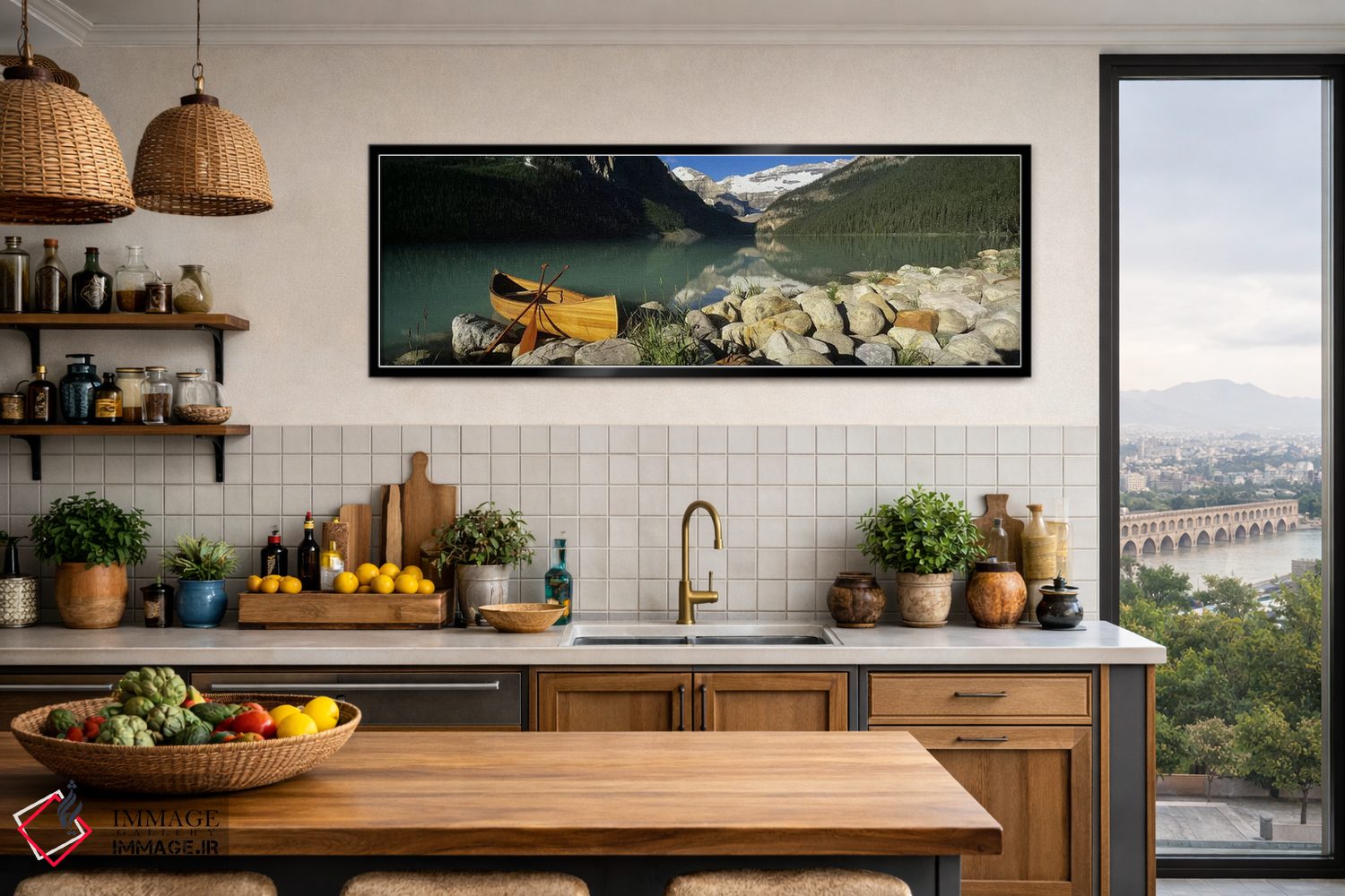 تابلو دکوراتیو Lake Louise, Banff National Park, Alberta, Canada,قایق… اثر پانورامیک ایمجز - D3B
