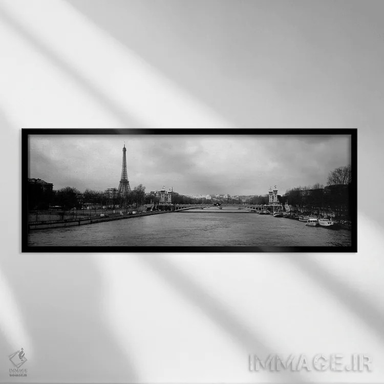 تابلو دکوراتیو Paris, Ile-De-France, France,نمایی از رود سن در پاریس… اثر پانورامیک ایمجز - نمای قابدار مشکی