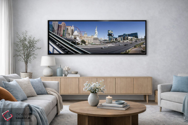 تابلو دکوراتیو New York New York Hotel, MGM Casino, The Strip, Las Veg… اثر پانورامیک ایمجز - D3B