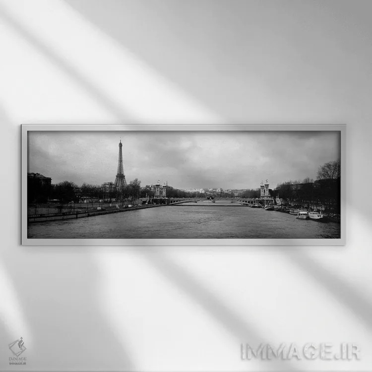 تابلو دکوراتیو Paris, Ile-De-France, France,نمایی از رود سن در پاریس… اثر پانورامیک ایمجز - نمای قابدار سفید