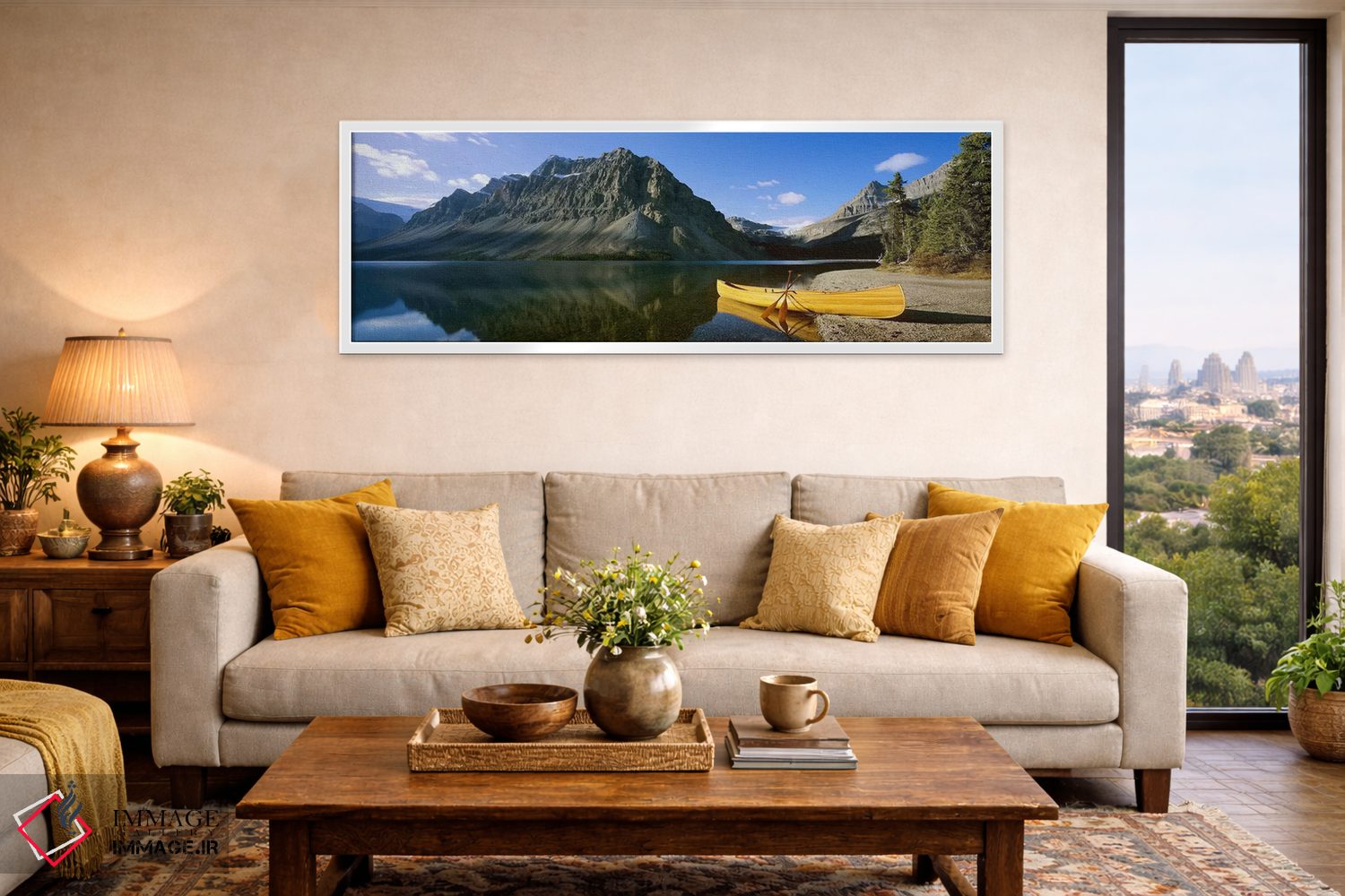 تابلو دکوراتیو Banff National Park, Alberta, Canada,کوه کراوفوت با یک… اثر پانورامیک ایمجز - D3W