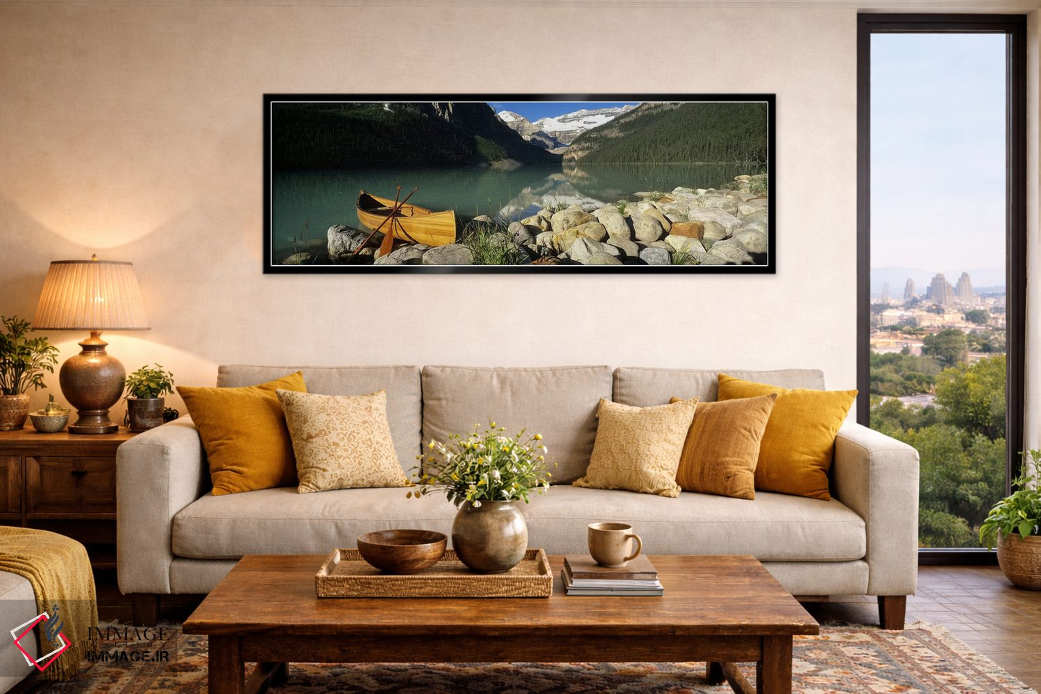 تابلو دکوراتیو Lake Louise, Banff National Park, Alberta, Canada,قایق… اثر پانورامیک ایمجز - D6B