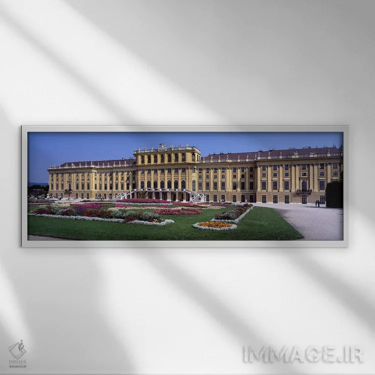 تابلو دکوراتیو Schonbrunn Palace Garden, Schonbrunn Palace, Vienna, Au… اثر پانورامیک ایمجز - نمای قابدار سفید