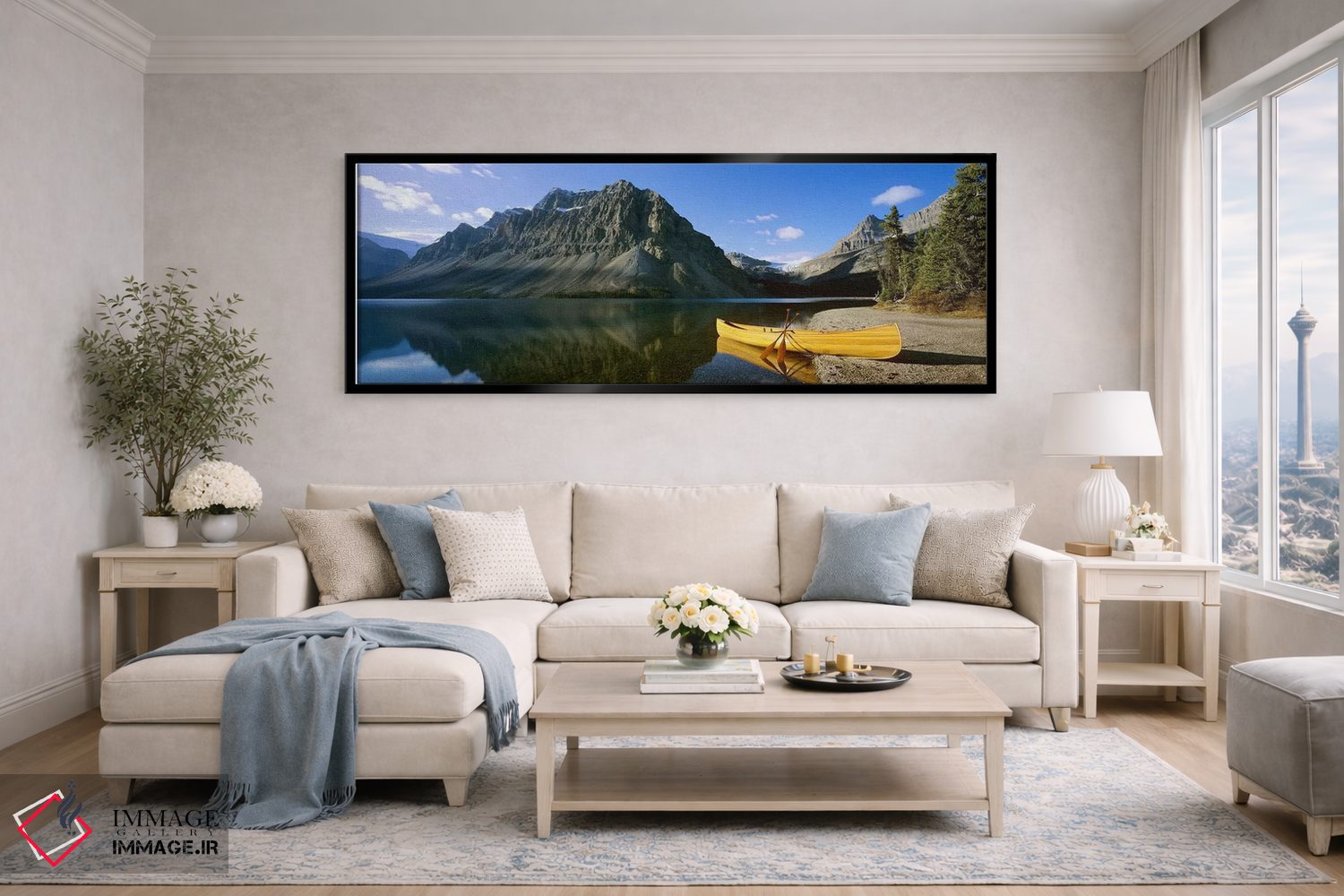 تابلو دکوراتیو Banff National Park, Alberta, Canada,کوه کراوفوت با یک… اثر پانورامیک ایمجز - D5B
