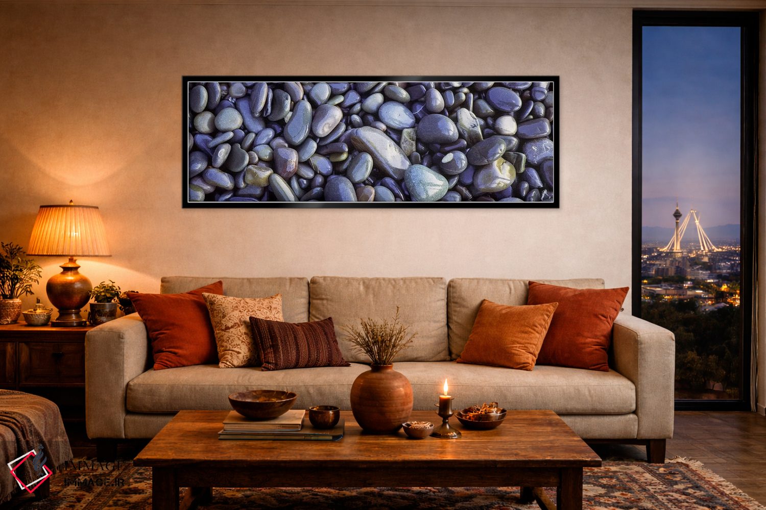 تابلو دکوراتیو Sandymouth Beach, Cornwall, England,نمای نزدیک از سنگری… اثر پانورامیک ایمجز - D5B