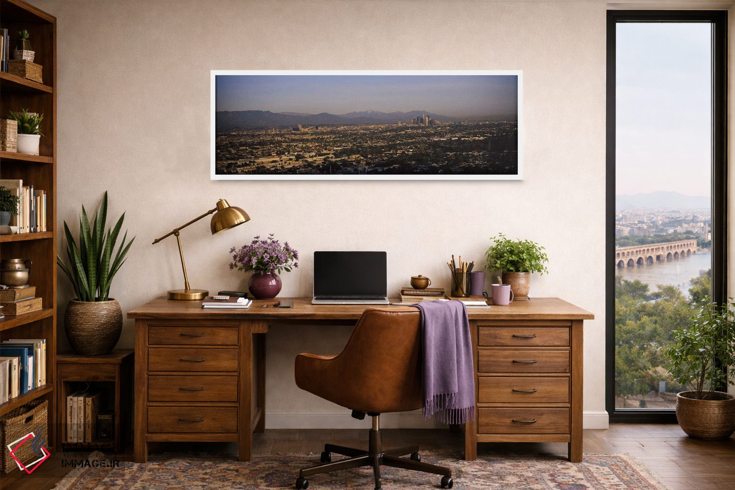 تابلو دکوراتیو Hollywood, San Gabriel Mountains, City Of Los Angeles… اثر پانورامیک ایمجز - D1W